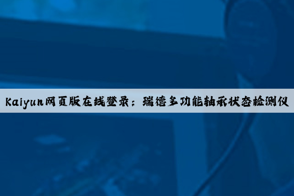 Kaiyun网页版在线登录：瑞德多功能轴承状态检测仪